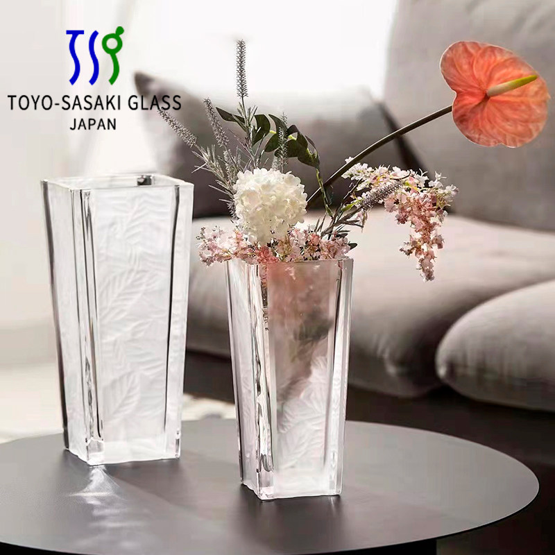 日本进口东洋佐佐木水晶玻璃花瓶日式现代桌面台面花瓶插花花器,家居饰品,花瓶,淘宝优惠券,粉丝福利购,淘宝优惠卷