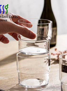 日本进口东洋佐佐木 GDA金奖钢化玻璃杯叠叠杯轻薄耐热水杯咖啡杯