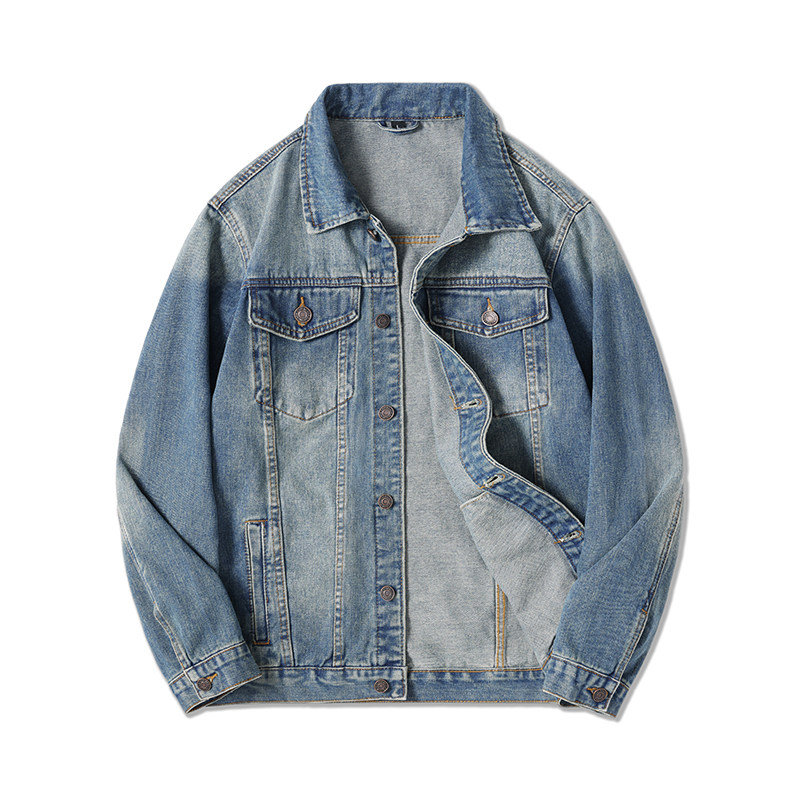 美式高街牛仔夹克男多口袋设计感上衣服复古潮流外套高端百搭休闲,男装,牛仔外套,淘宝优惠券,粉丝福利购,淘宝优惠卷