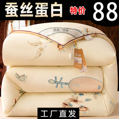 加厚蚕丝冬被蛋白纤维抗菌被子