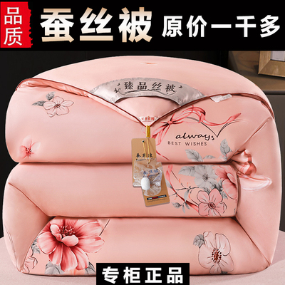 蚕丝被子冬被蛋白丝被保暖加厚