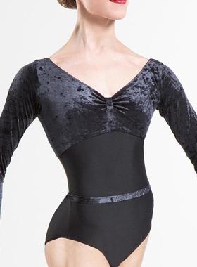 薇茉芭蕾  Wear Moi法国进口 芭蕾舞蹈形体 丝绒长袖练功服bianca