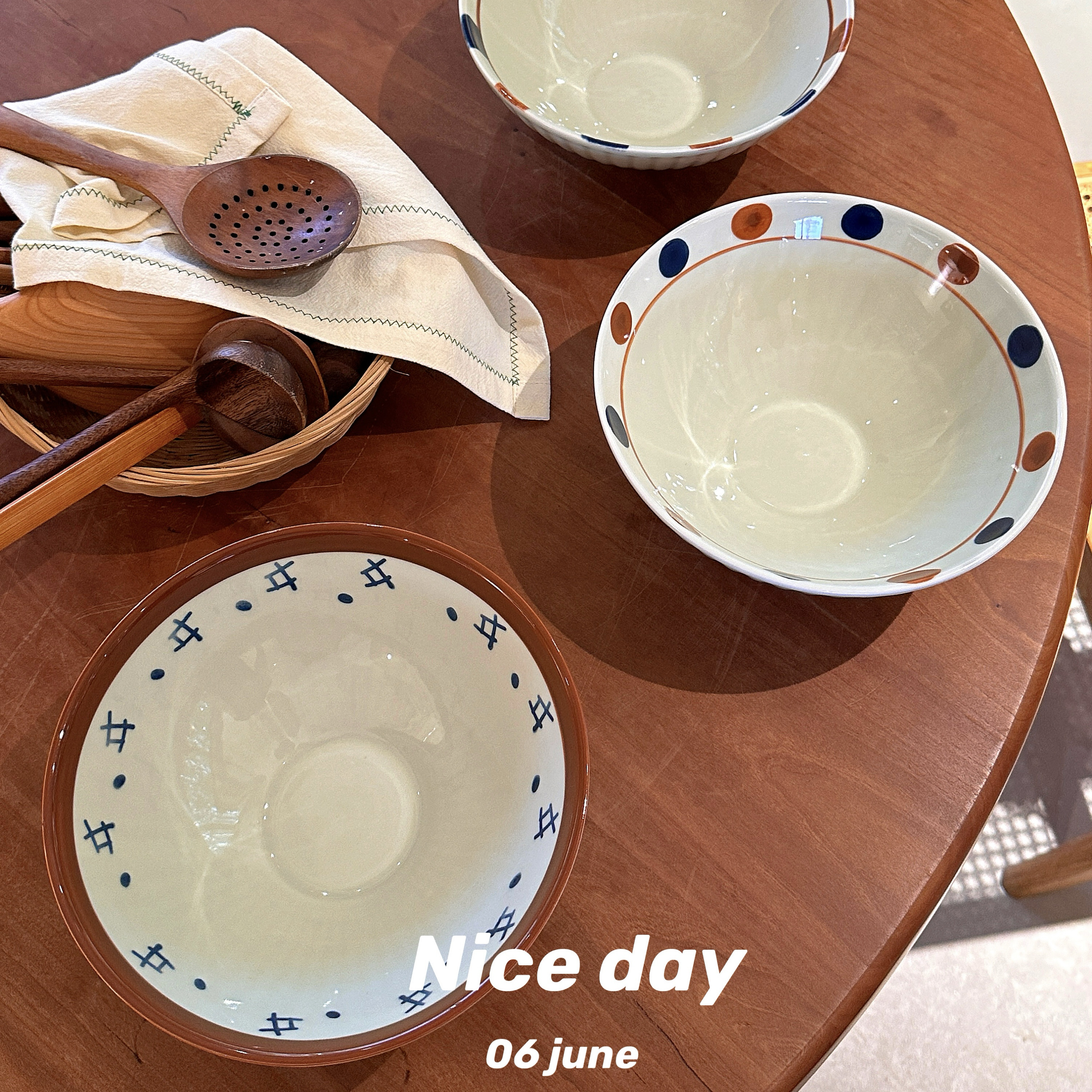 日式手绘面碗陶瓷家用喇叭碗耐热釉下彩斗笠碗螺狮粉碗汤碗餐具