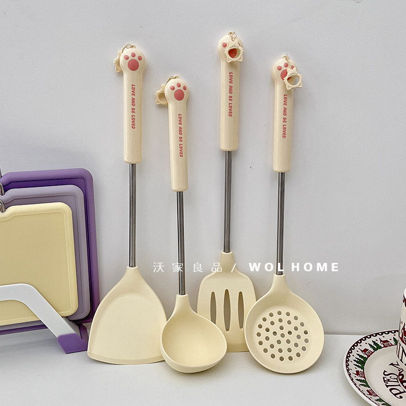 硅胶铲子不粘锅专用锅铲炒菜厨具套装食品级耐高温铲家用勺子锅铲,厨房/烹饪用具,全套勺铲,淘宝优惠券,粉丝福利购,淘宝优惠卷