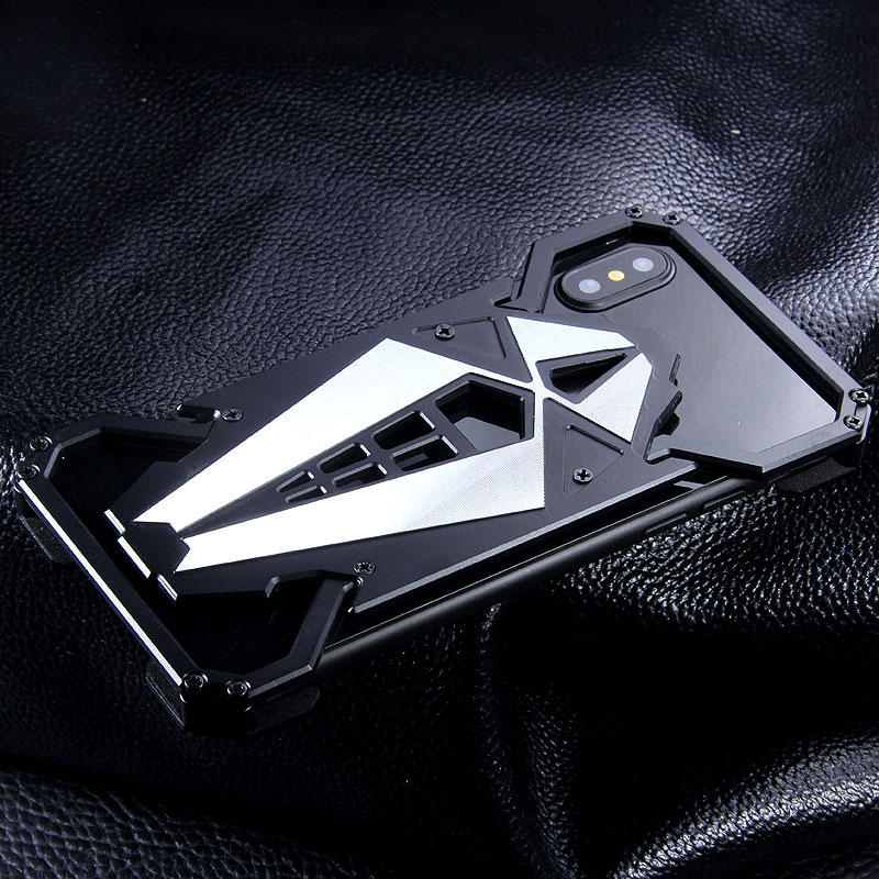 S.CENG Spider-Man Shockproof Aerospace Aluminum Metal Shell Case Cover for Apple iPhone X
