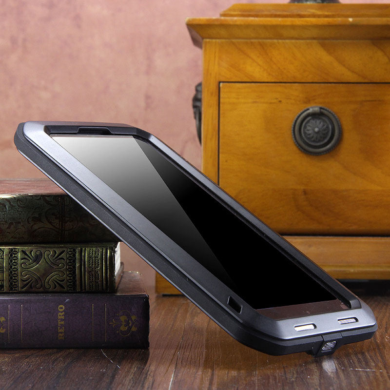 LOVE MEI Powerful Water Resistant Shockproof Dust/Dirt/Snow Proof Aluminum Metal Outdoor Gorilla Glass Heavy Duty Case Cover for Xiaomi Mi MIX 2