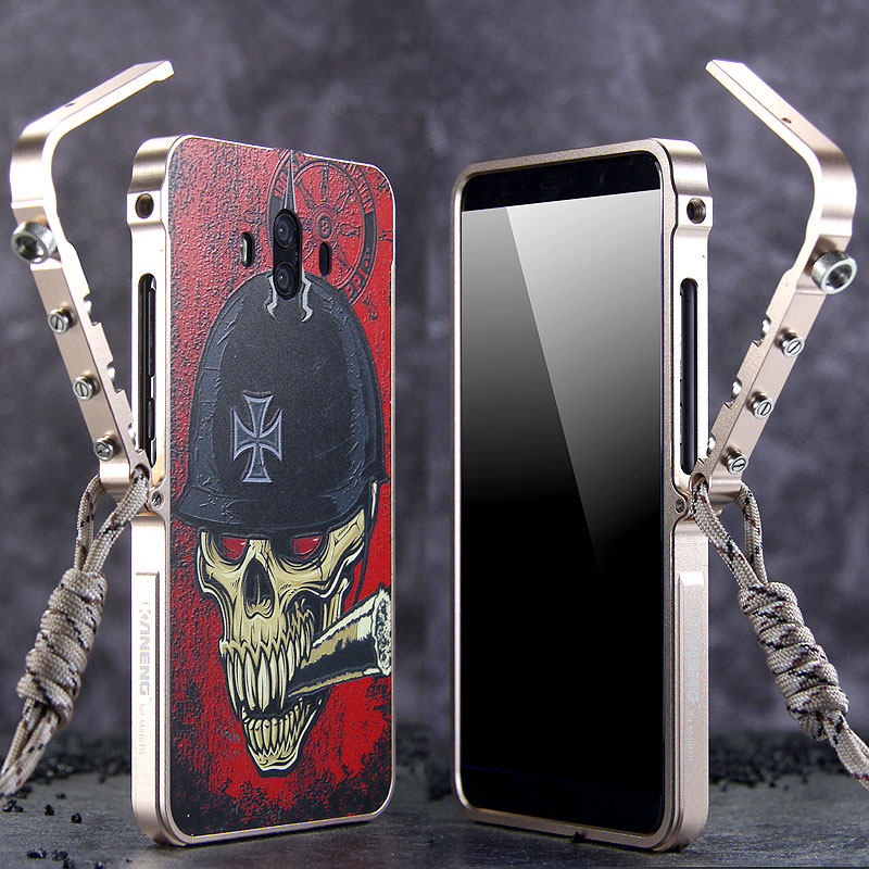 KANENG Mechanical Arm Trigger Aluminum Bumper Metal Frame Case Cover for Huawei Mate 10