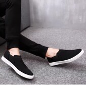一脚蹬帆布鞋 老北京休闲布鞋 韩版 2024新款 潮流懒人鞋 子