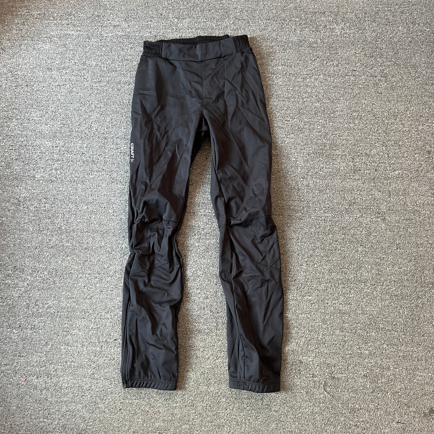 瑞典大码运动自行车防风保暖女款秋冬季加绒松紧骑行裤加肥加大