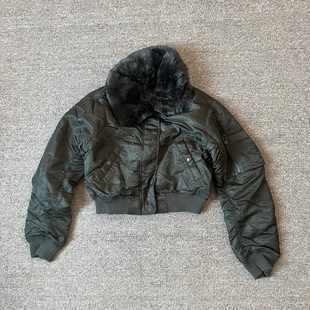 2025品牌毛领薄款立领秋冬季外套女款潮流棒球服宽松短款棉衣夹克