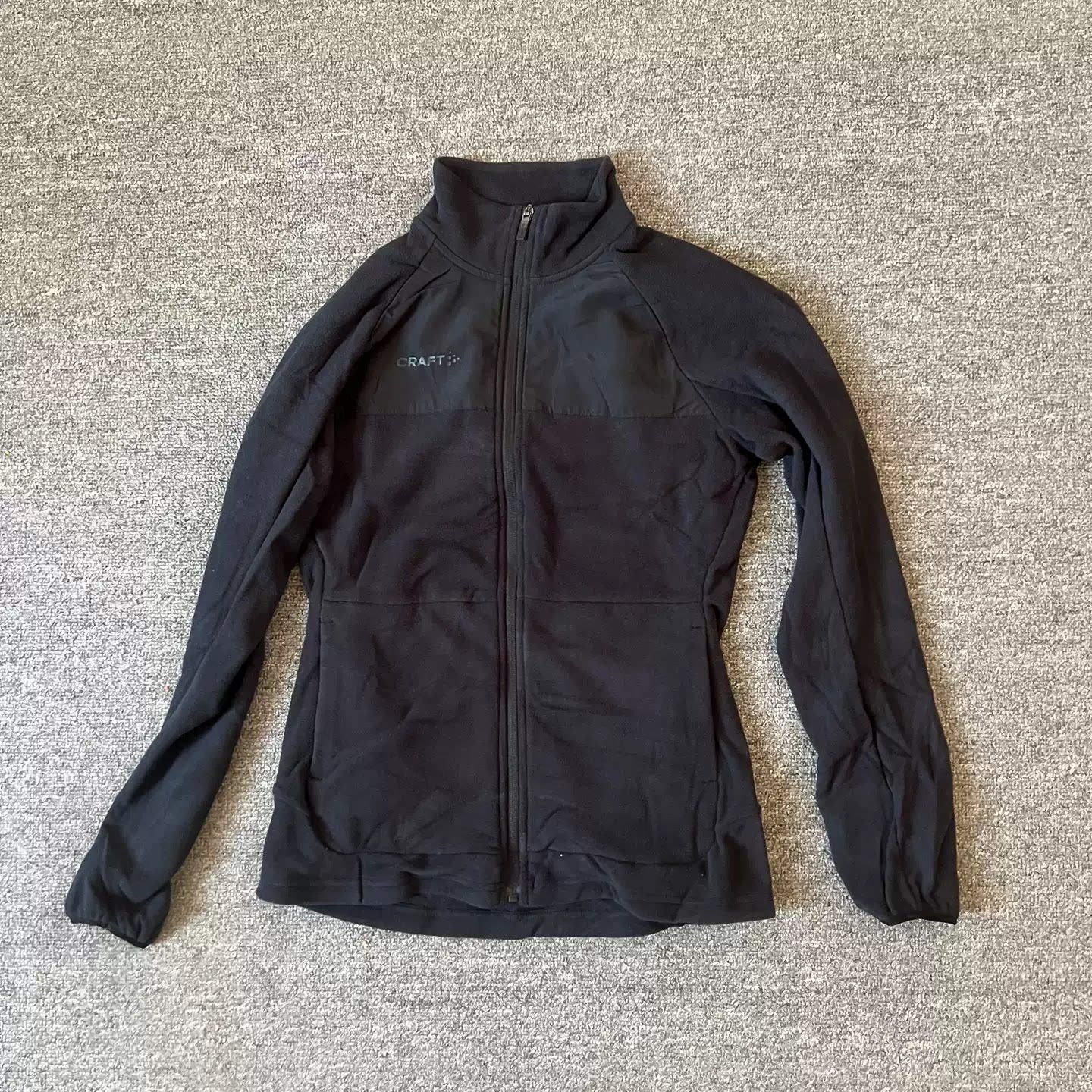 黑色品牌秋冬瑞典运动抓绒女款立领卫衣拉链加肥开衫外套修身2026