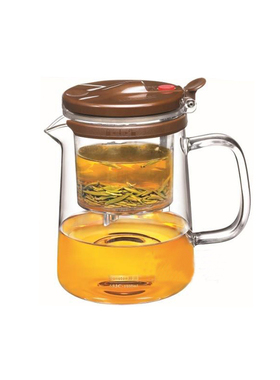 邦田飘逸杯泡茶壶沏茶杯办公室玻璃茶具耐高温冲茶器家用大容量壶