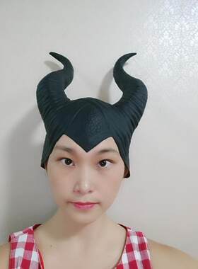 Maleficent沉睡魔咒2cos头套面具玛琳菲森牛角万圣节道具服装周边