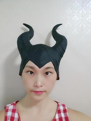 Maleficent沉睡魔咒2cos头套面具玛琳菲森牛角万圣节道具服装周边