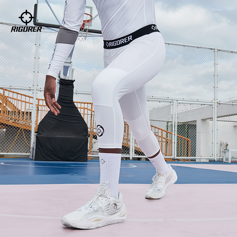 准者男士篮球跑步健身七分紧身裤