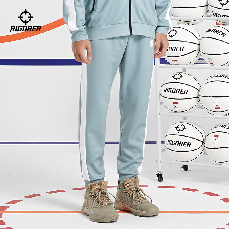 准者针织卫裤撞色拼接休闲运动束脚裤宽松大码收口小脚长裤男女