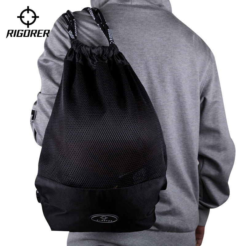 准者篮球包双肩包防水束口抽绳大容量收纳包训练运动背包篮球袋