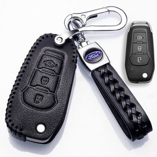 2019款福特福睿斯车钥匙套2017款福睿斯真皮钥匙包男士高档扣15款