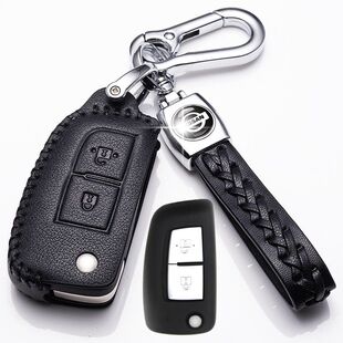 2019款日产逍客钥匙套专用12-19款东风日产逍客钥匙包真皮男士黑