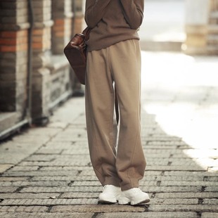 女镰刀裤 纯棉加绒卫裤 休闲弯刀裤 运动长裤 2025新款 冬季 阔腿香蕉裤