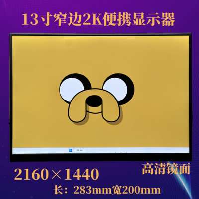 13.0寸2KIPS高清便携式显示器外接显示游戏机PS4显示屏幕Switch2