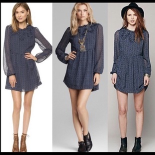 清仓FP原D 海报主打款碎花长袖春款连衣裙2020