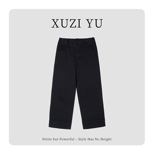 K366 女771 XUZI YU.小个子定制秋冬穿搭百搭高腰显瘦直筒小黑裤