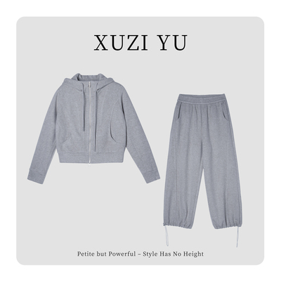 XUZI YU.小个子定制加厚休闲百搭冬新款韩版连帽套装女772-TZ0783