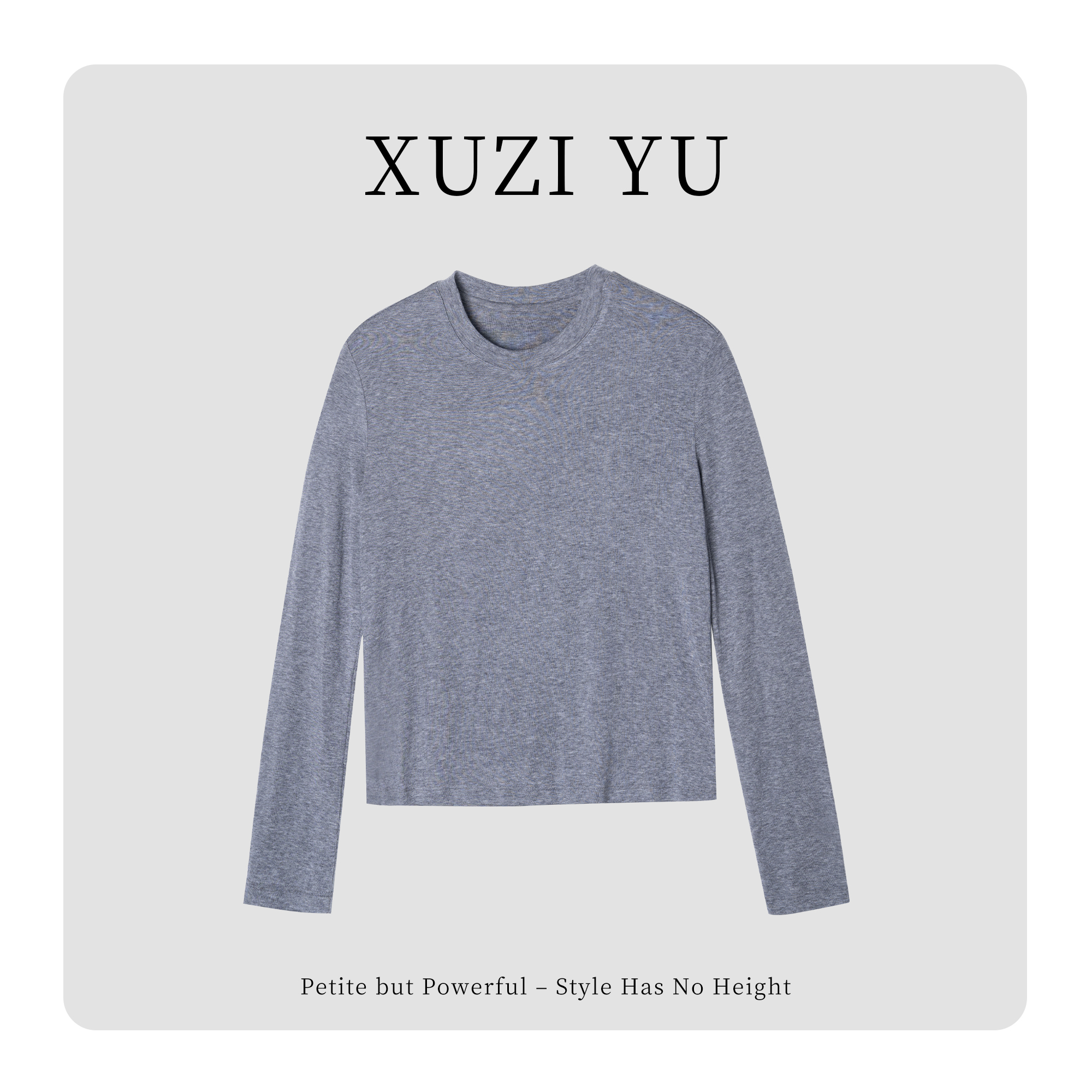 XUZI YU.小个子定制早秋新品显瘦百搭设计感长袖T恤女7726-TZ226