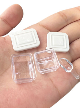 1:12娃娃屋dollhouse迷你模型OB11微缩场景食玩 保鲜盒饭盒三件套