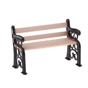 24娃娃屋DIY小屋dollhouse户外花园长凳长椅