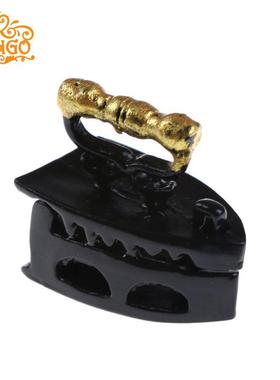 1:12娃娃屋dollhouse迷你家具模型缝纫场景配件 黑色小熨斗好做工