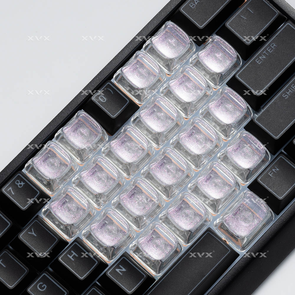 XVX透明爱心猫猫头键帽21键PC材质适配机械键盘磁轴键盘客制化