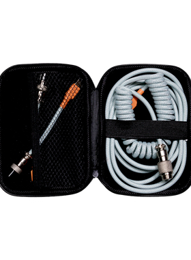 mStone航空线螺旋数据线尼龙材质适配机械键盘USB Typec浅蓝色