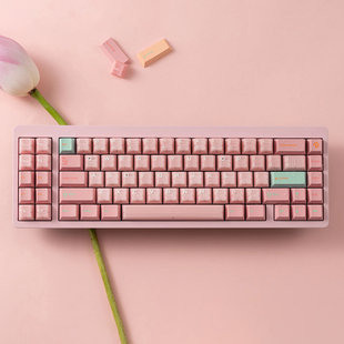 Domikey溪亭日暮键帽原厂高度ABS材质二色工艺适配客制化机械键盘