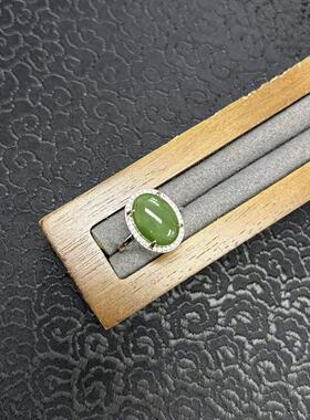 【矿姐家紫霞来了】14804 S925碧玉蛋面戒指10*14 多样性发一