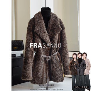 两面穿皮草年轻款 FRASANNO法国拉贡皮毛一体女外套2025年冬季 新款