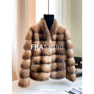 FRASANNO 澳大利亚进口稀有貂女外套洋气百搭皮草年轻 熔岩美人