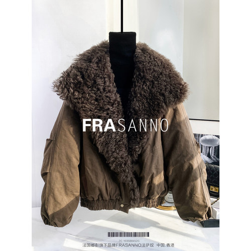 皮草鹅绒服女外套宽松显瘦年轻款