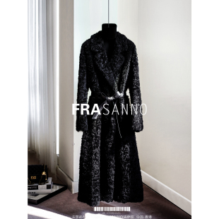 显瘦 法国拉贡原生态皮草女外套皮毛一体长款 FRASANNO 来自欧洲