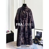 皮草宽松显瘦时尚 FRASANNO小湖羊皮毛一体女外套长款 2025年冬新款