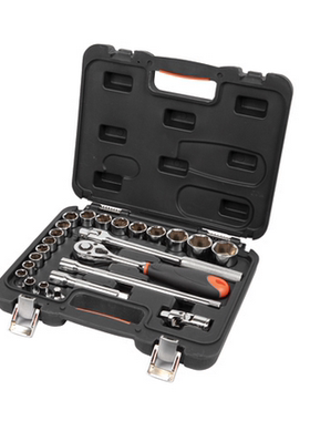 SHEFFIELD钢盾工具24件12.5MM系列公制汽修专用大飞组套 S010024