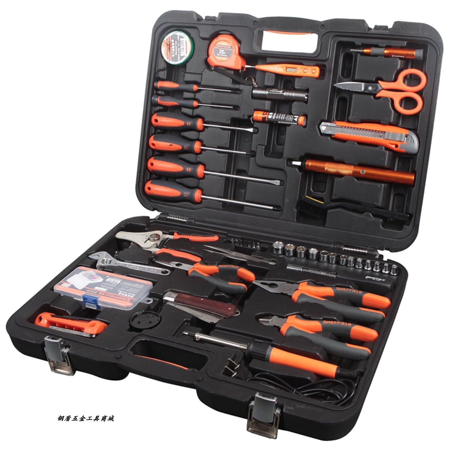 钢盾五金工具箱套装电脑 电讯电子电工电脑基本维修组套 S010057