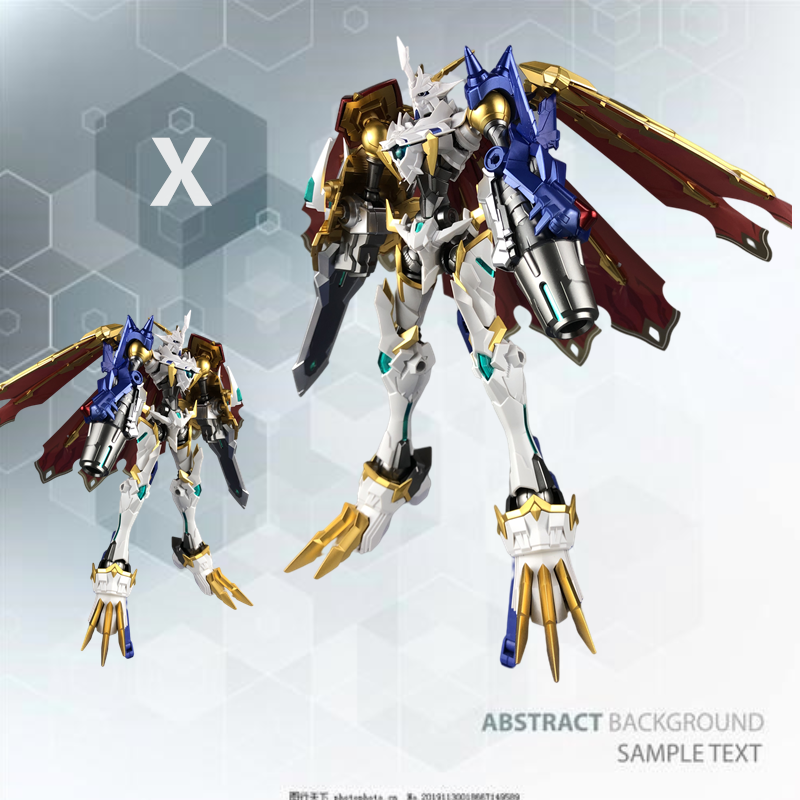 万代Figure rise 数码宝贝 frs电镀版镀奥米加兽 X抗体奥米茄现货