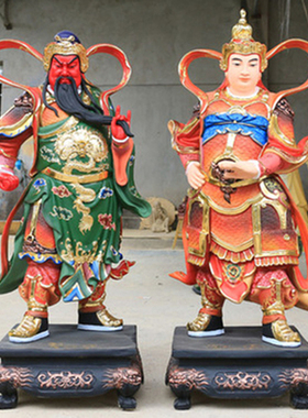 厂家直销树脂玻璃钢韦陀加蓝菩萨