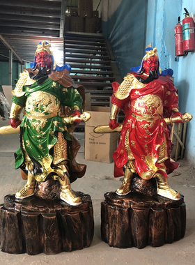 厂家直销树脂玻璃钢关公佛像摆件