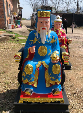 厂家直销树脂玻璃钢土地公土地婆