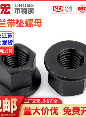 法兰螺母带垫加高六角带介模具压板螺帽M8M10M12M14M16M20M22M24