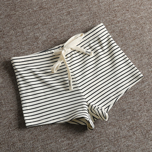 美式辣妹风条纹百搭性感低腰修身包臀健身运动短裤女瑜伽热裤