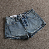 女热裤 超显腿长 型性感低腰迷你牛仔短裤 街头复古辣妹合体版 美式